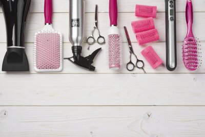 Rosa Friseurzubehör