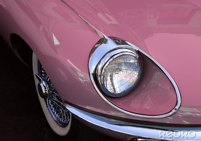 Fototapete Rosa klassisches Auto