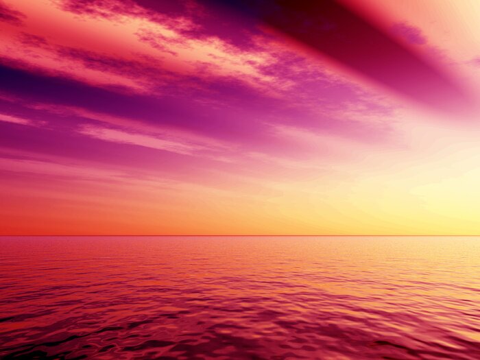 Fototapete Rosa Meereslandschaft