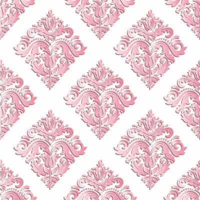 Rosa ornamentales Muster 3D