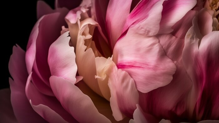 Fototapete Rosa Pfingstrosenblätter