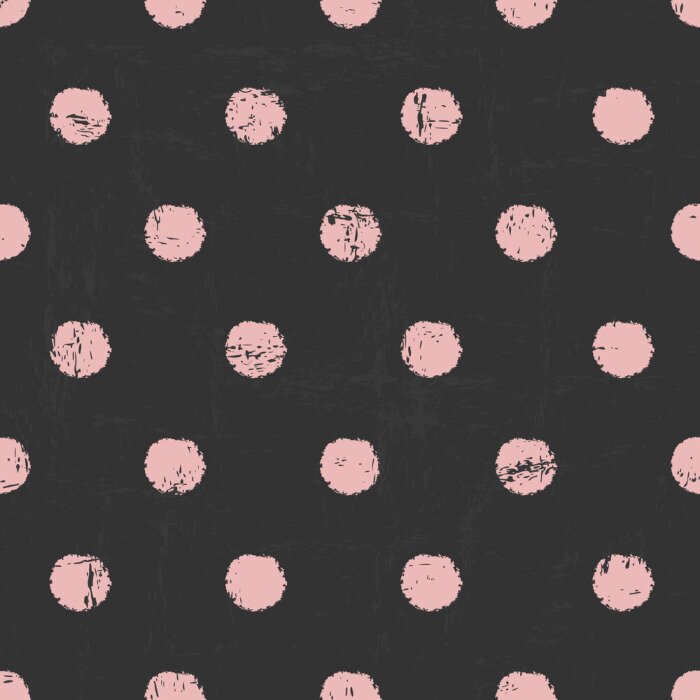 Fototapete Rosa Punkte auf grauem Hintergrund