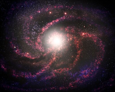 Fototapete Rosa Spiralgalaxie