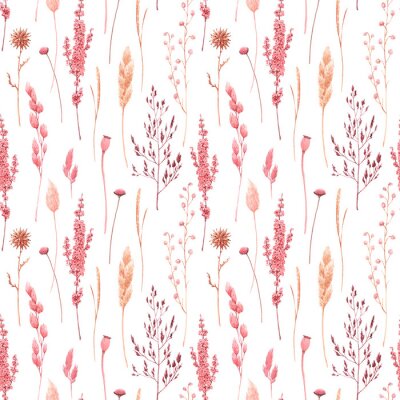 Rosa und gelbes Pampasgras