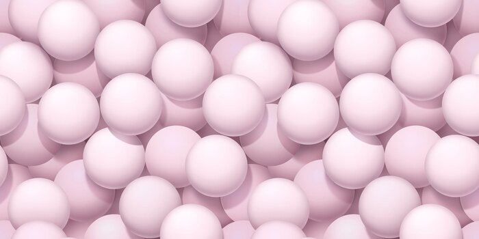 Fototapete Rosafarbene dreidimensionale Kugeln