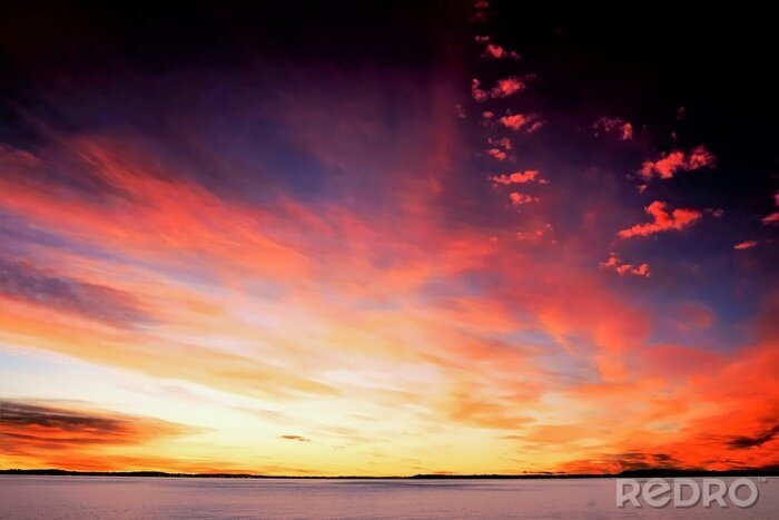 Fototapete Rosafarbener Sonnenaufgang