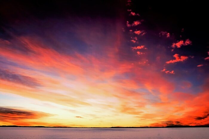 Fototapete Rosafarbener Sonnenaufgang