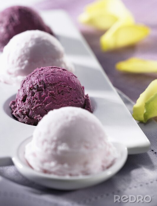 Fototapete Rose und Cassis -Sorbet