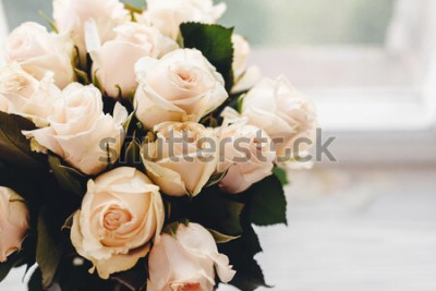 Fototapete Rosen Weiße im Strauß