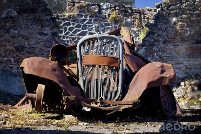 Fototapete Rostiges altes Auto