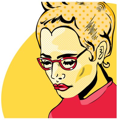 Rote Brille Pop Art