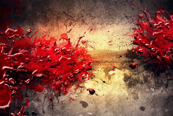 Fototapete Rote Farbflecken