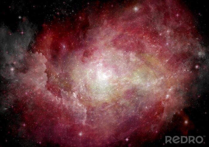 Fototapete Rote Galaxie