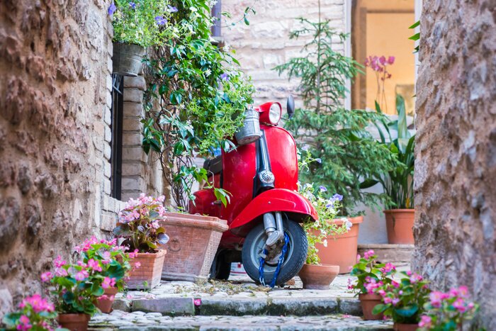 Fototapete Rote Vespa
