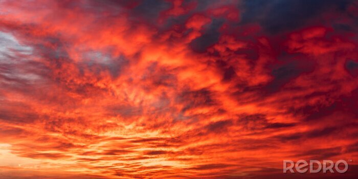 Fototapete Rote Wolken Sonnenuntergang