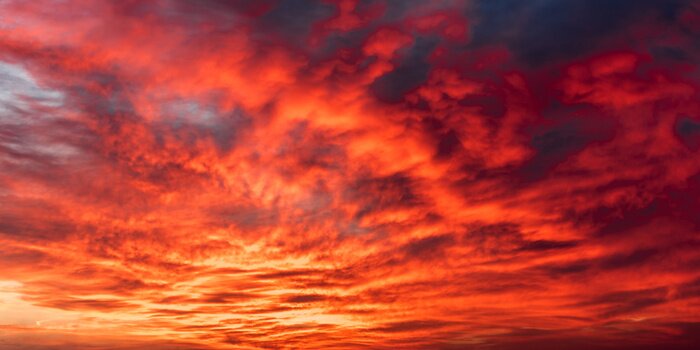 Fototapete Rote Wolken Sonnenuntergang