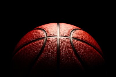Fototapete Roter Basketball im Schatten