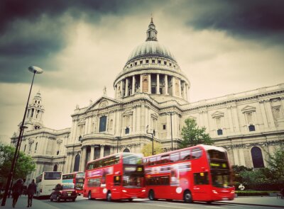 Fototapete Roter Doppeldecker in London