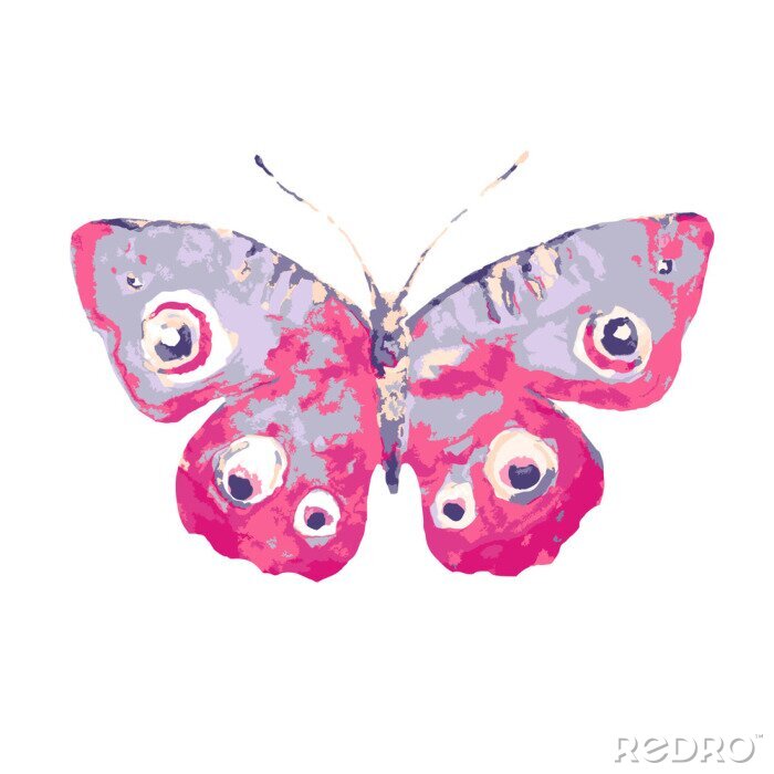 Fototapete Roter Schmetterling mit Augen