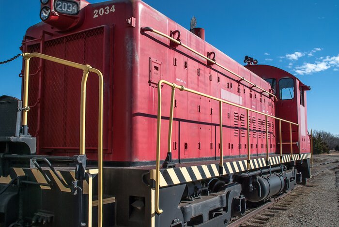 Fototapete Roter Zug Lokomotive