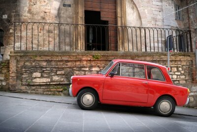 Fototapete Rotes italienisches Fahrzeug