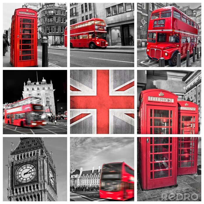 Fototapete Rotes Londoner Stadtsymbol