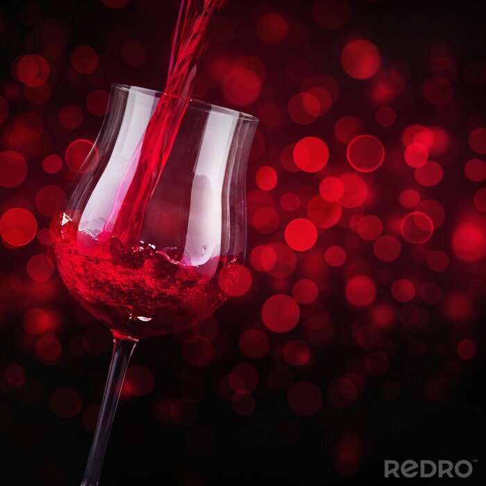 Fototapete Rotwein im Glas