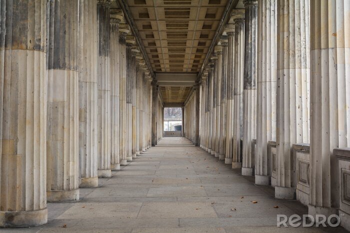 Fototapete Row of classic greek columns in Berlin, Germany