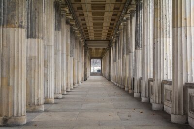 Fototapete Row of classic greek columns in Berlin, Germany
