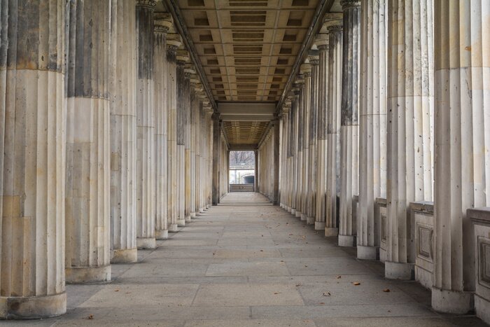 Fototapete Row of classic greek columns in Berlin, Germany