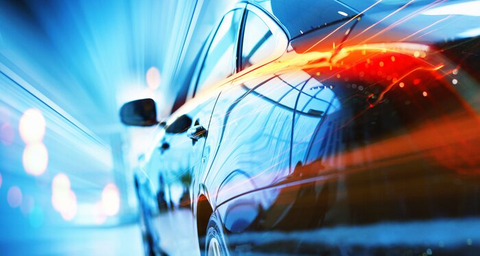 Fototapete Rückansicht eines Autos