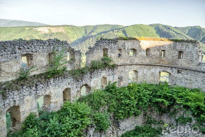 Fototapete Ruinen von Schloss in der Slowakei