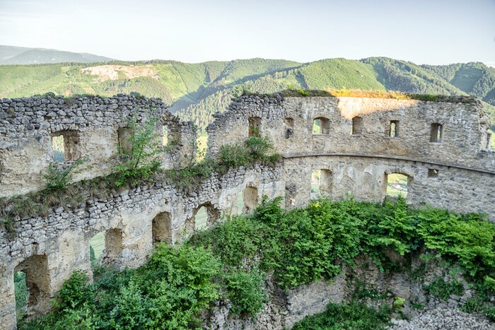 Fototapete Ruinen von Schloss in der Slowakei