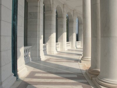 Fototapete Säulen aus weißem Marmor 3D