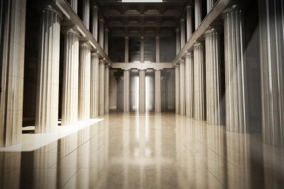 Fototapete Säulenhalle räumlicher Effekt