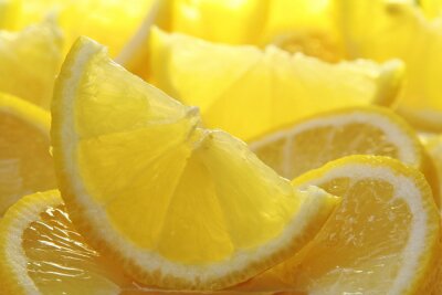 Fototapete Saftige Zitronenscheiben