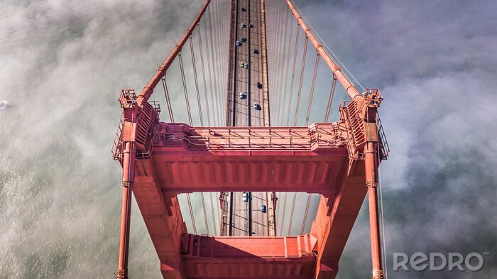 Fototapete San Francisco Brücke aus Vogelperspektive