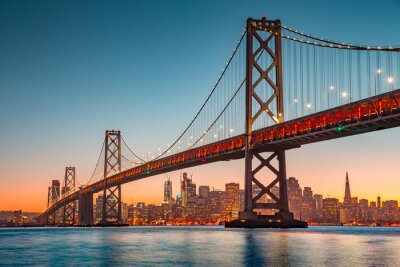 San Francisco Brücke bei Abenddämmerung