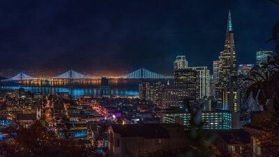 San Francisco Nacht-Panorama
