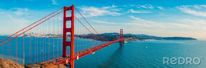 Fototapete San Francisco und rote Brücke