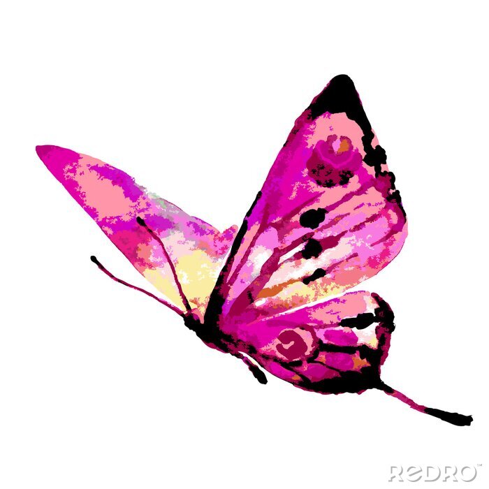 Fototapete Sanftes Schmetterling-Muster