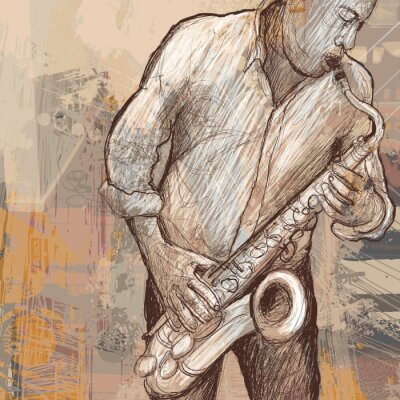 Saxophonist und Jazzmusik