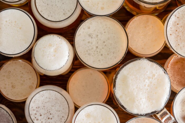 Fototapete Schaum auf Bier