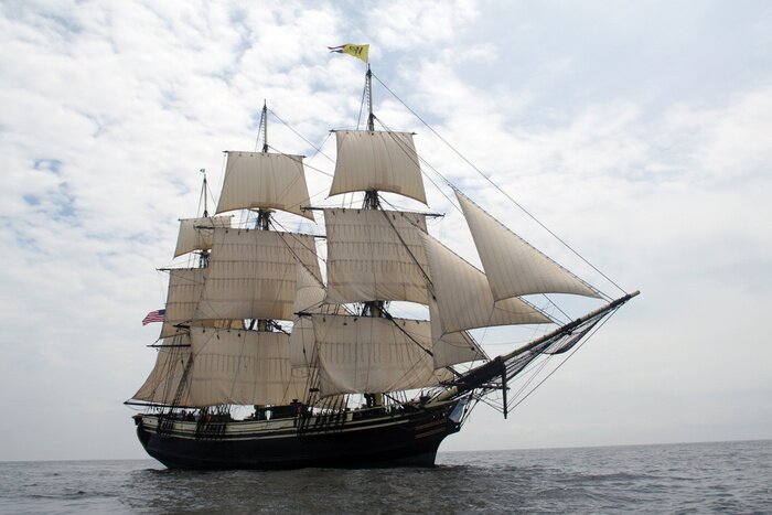 Fototapete Schiff auf See