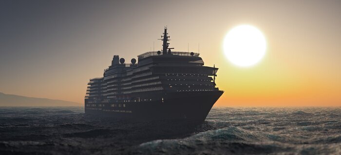 Fototapete Schiff auf See im Westen