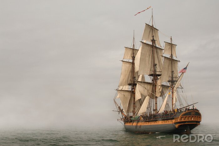 Fototapete Schiff im Nebel