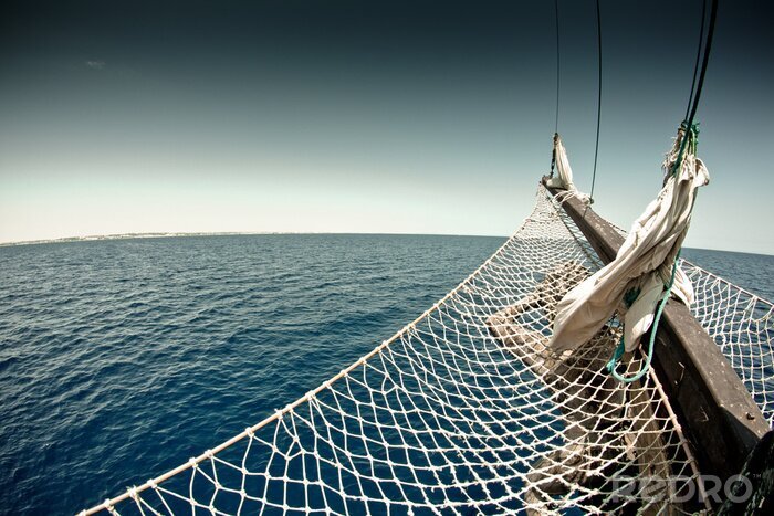 Fototapete Schiff mit einem Netz