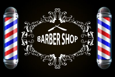 Fototapete Schild eines Friseursalons