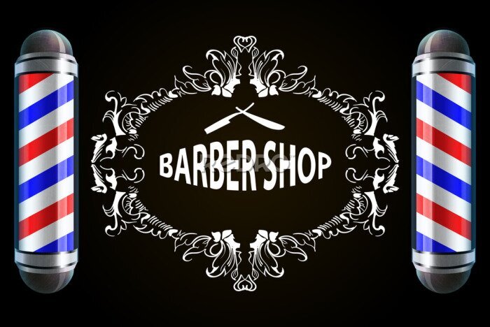 Fototapete Schild eines Friseursalons