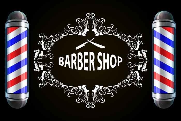 Fototapete Schild eines Friseursalons